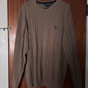 Camel/Khaki Colored Sweater - forOffice AC - U.S. Polo Assn. Men's Brown Sweater